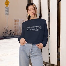 American Script Cropped Fleece Pullover