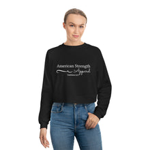 American Script Cropped Fleece Pullover