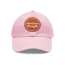 Dad Hat with Leather Patch (Round)