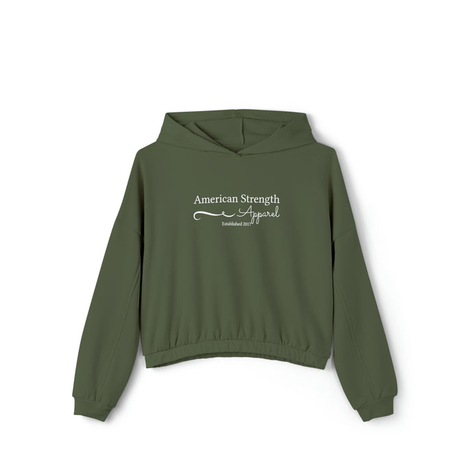American Script Cinched Bottom Hoodie