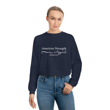 American Script Cropped Fleece Pullover