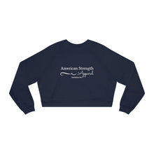 American Script Cropped Fleece Pullover
